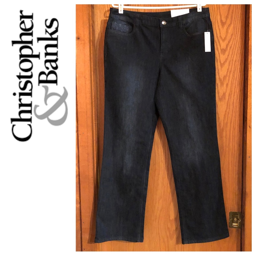 NWT Christopher & Banks Barely Boot Jeans 10